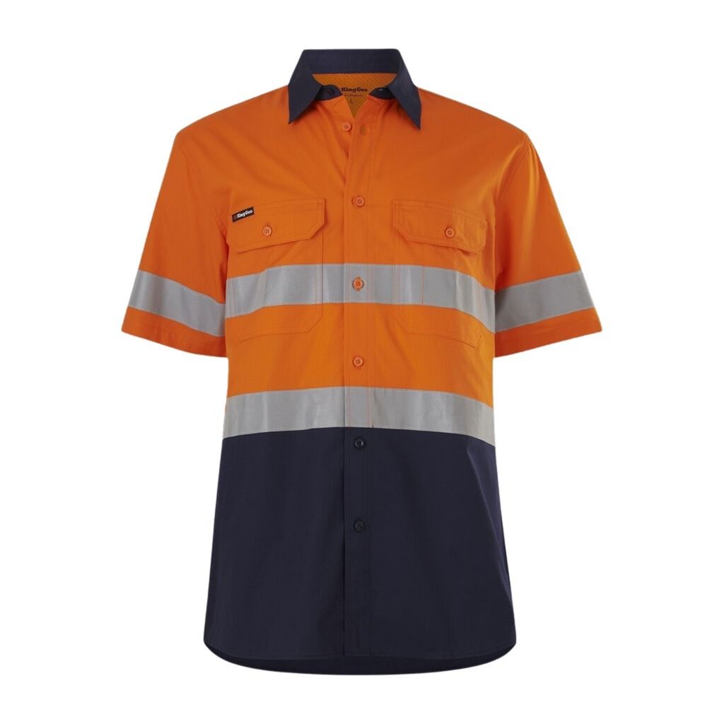 KingGee K54911 Workcool Vented Spliced Shirt Taped Short Sleeve