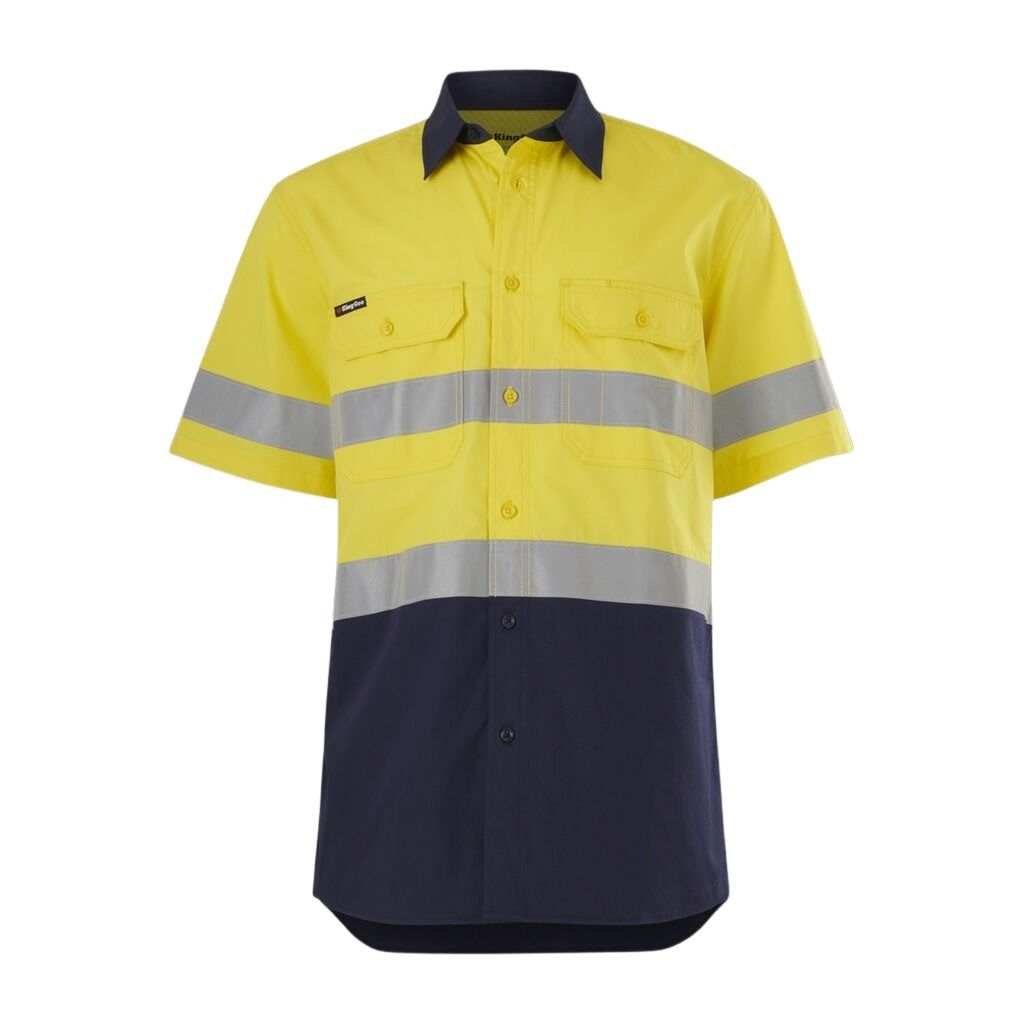 KingGee K54911 Workcool Vented Spliced Shirt Taped Short Sleeve