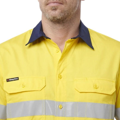 KingGee K54911 Workcool Vented Spliced Shirt Taped Short Sleeve