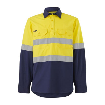 KingGee K54914 Workcool Vented Closed Front Spliced Shirt Tape Long Sleeve