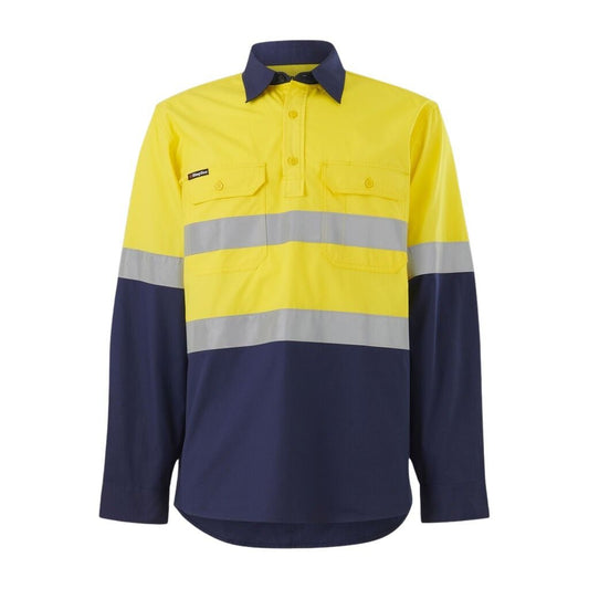 KingGee K54914 Workcool Vented Closed Front Spliced Shirt Tape Long Sleeve