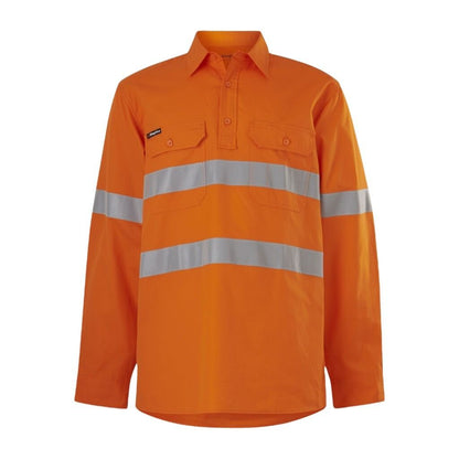 KingGee K54916 Workcool Vented Closed Front Shirt Taped Long Sleeve
