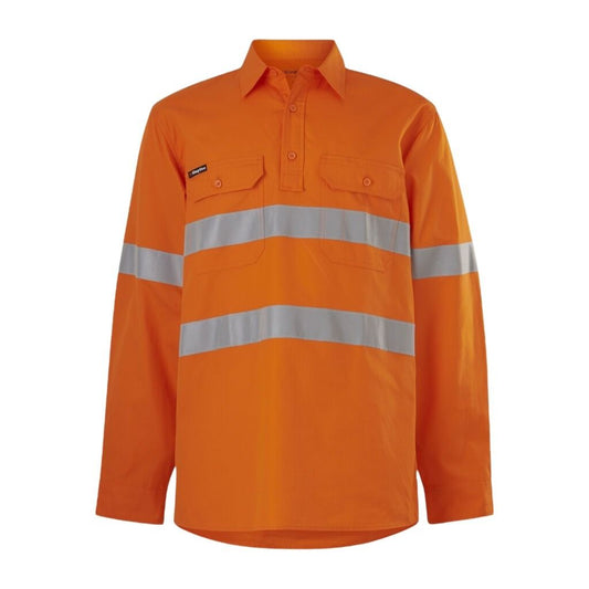KingGee K54916 Workcool Vented Closed Front Shirt Taped Long Sleeve