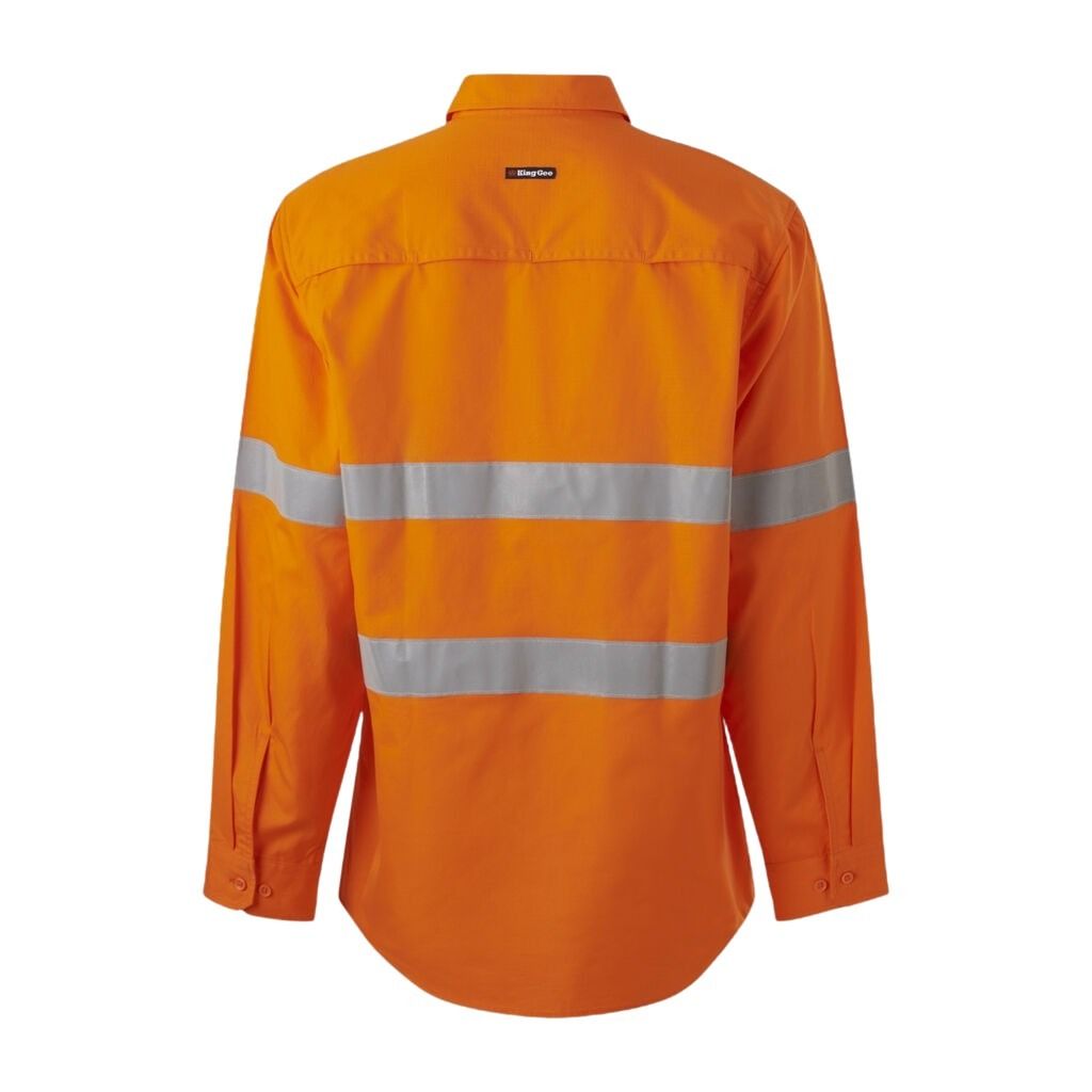 KingGee K54916 Workcool Vented Closed Front Shirt Taped Long Sleeve