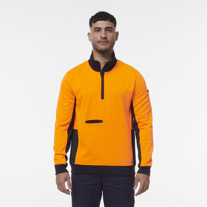 KingGee K55047 HiVis Spliced 1/4 Zip Fleece