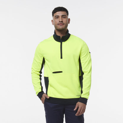 KingGee K55047 HiVis Spliced 1/4 Zip Fleece