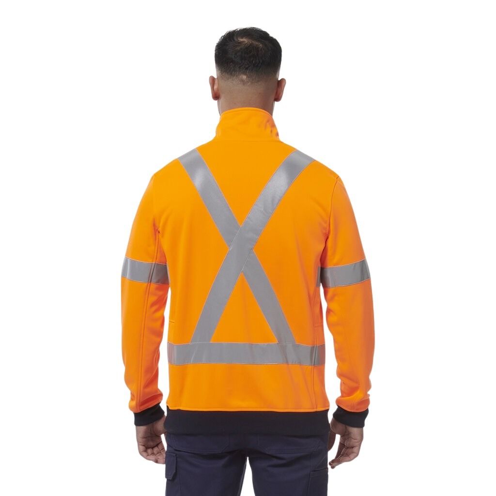 KingGee K55057 Reflective 1/4 Zip Fleece X Back