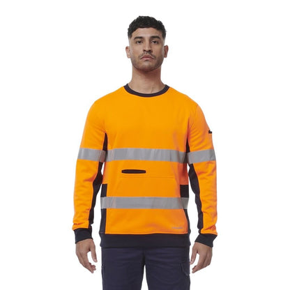 KingGee K55058 Reflective Spliced Crew Neck Fleece
