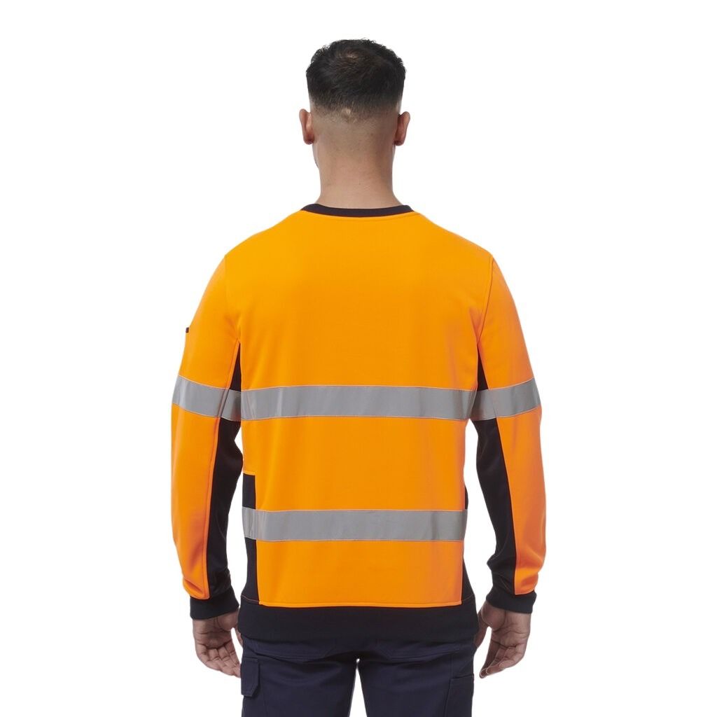 KingGee K55058 Reflective Spliced Crew Neck Fleece