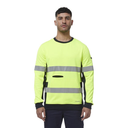 KingGee K55058 Reflective Spliced Crew Neck Fleece
