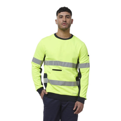 KingGee K55058 Reflective Spliced Crew Neck Fleece