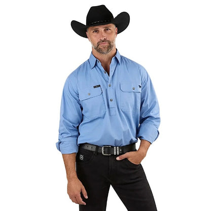 Ringers western country button up shirt light blue colour