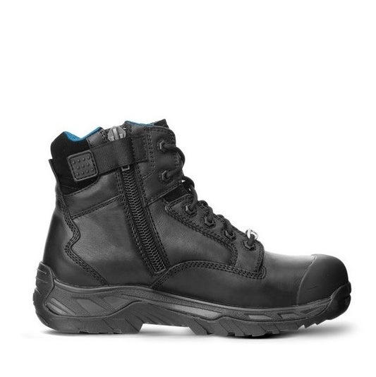 Black zip sided tactical boot Ascent 129643 Oxide 2 Safety Work Boots