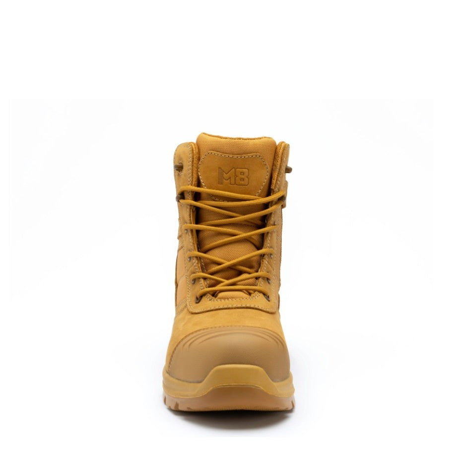 Wheat Slip ResistantM8 M8SF001 Cobber High Zip Sided Boots 6"