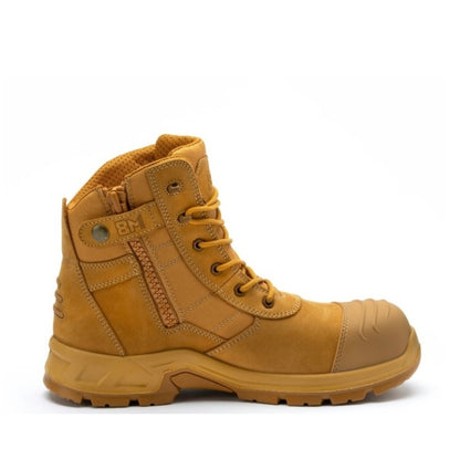 Wheat Coloured durable heat resistant M8 M8SF001 Cobber High Zip Sided Boots 6"