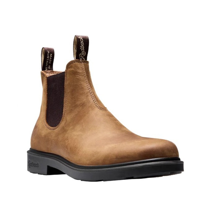 Brown leather slip resistant Redback RWPT Whistler Elastic Sided Soft Toe Boots