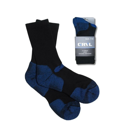 Black and blue Grvl GRVL-S4 Hi Torque 2 Pk Socks Blackbackground
