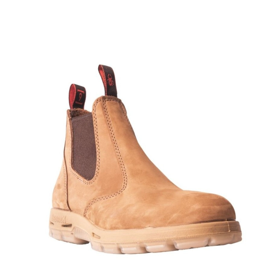 Tan leather Redback SUBCH Bobcat Elastic Sided Soft Toe Boots