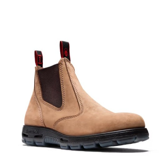 Tan Chelsea Slip resistant Redback UBCH Bobcat Elastic Sided Soft Toe Boots