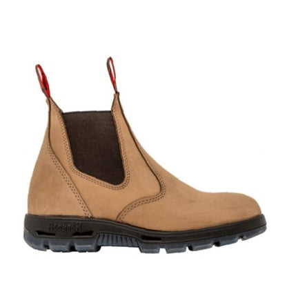 Tan Pull On Lightweight Redback UBCH Bobcat Elastic Sided Soft Toe Boots
