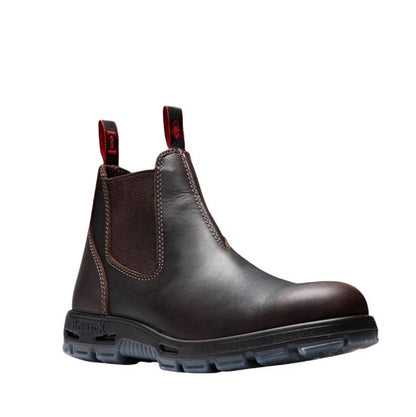 Brown leather waterproof Redback UNPU Nevada Elastic Sided Soft Toe Boots