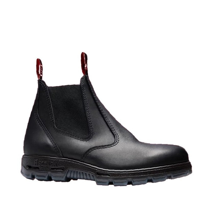 Black leather Redback UBBK Bobcat Elastic Sided Soft Toe Boots