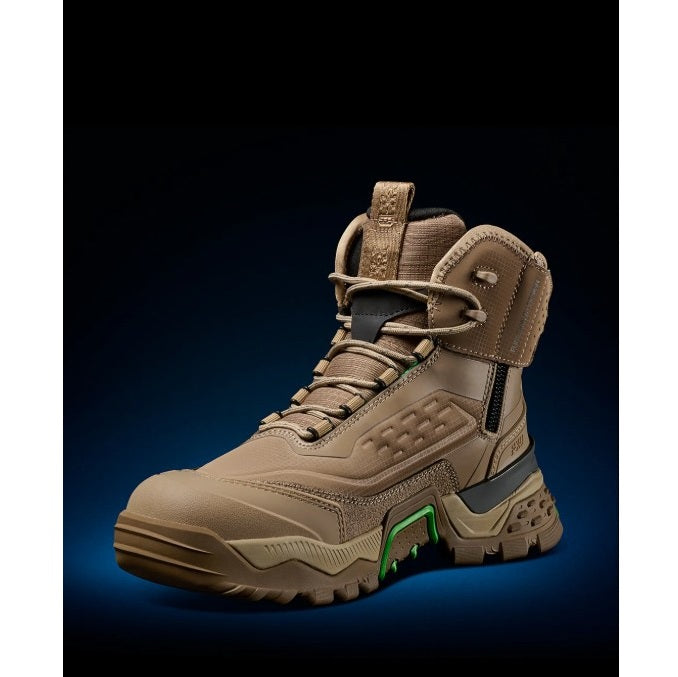 FXD EVO-1 Nitrolite Workboots (Wide Fit EEE) - Stone - Alternative Studio Angled Front View