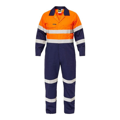 Workcraft WC3063 HiVis Two Tone Cotton Drill Coverall with Industrial Laundry Reflective Tape