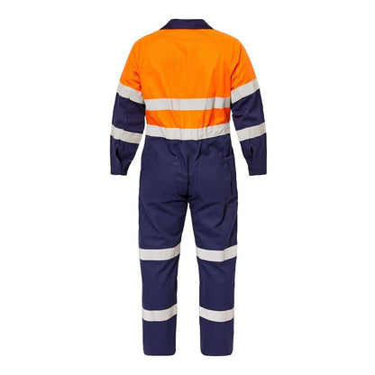 Workcraft WC3063 HiVis Two Tone Cotton Drill Coverall with Industrial Laundry Reflective Tape