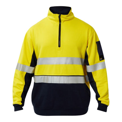 Workcraft WT8018 HiVis Half Zip Cotton Reflective Pullover