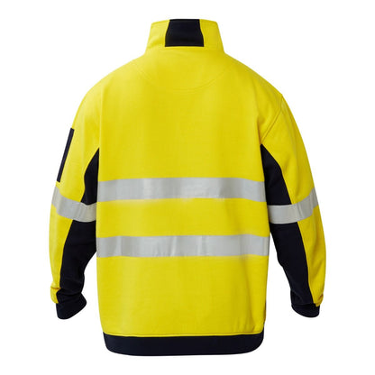 Workcraft WT8018 HiVis Half Zip Cotton Reflective Pullover
