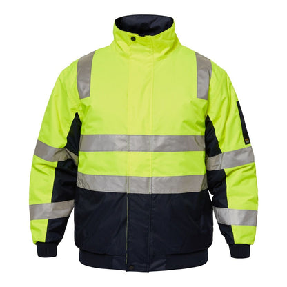 Workcraft WW9011 Typhoon HiVis Modern Bomber Jacket with Tape