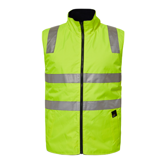 Workcraft WW9014 DISCONTINUED Frost HiVis Reversible Fleece Vest With Tape