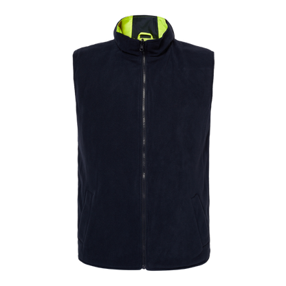 Workcraft WW9014 DISCONTINUED Frost HiVis Reversible Fleece Vest With Tape