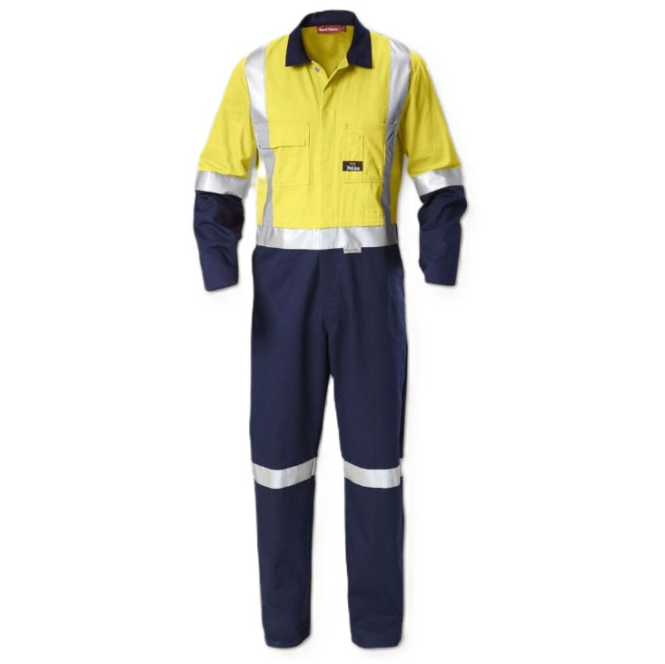 Hard Yakka Y00262 HiVis 2Tone Taped Drill Coveralls
