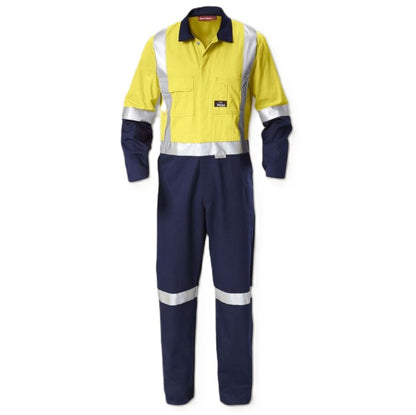 Hard Yakka Y00262 HiVis 2Tone Taped Drill Coveralls