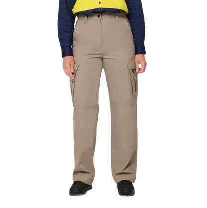 Khaki UPF 50+ protection Hard Yakka Y08150 Womens Edge Ripstop Pants