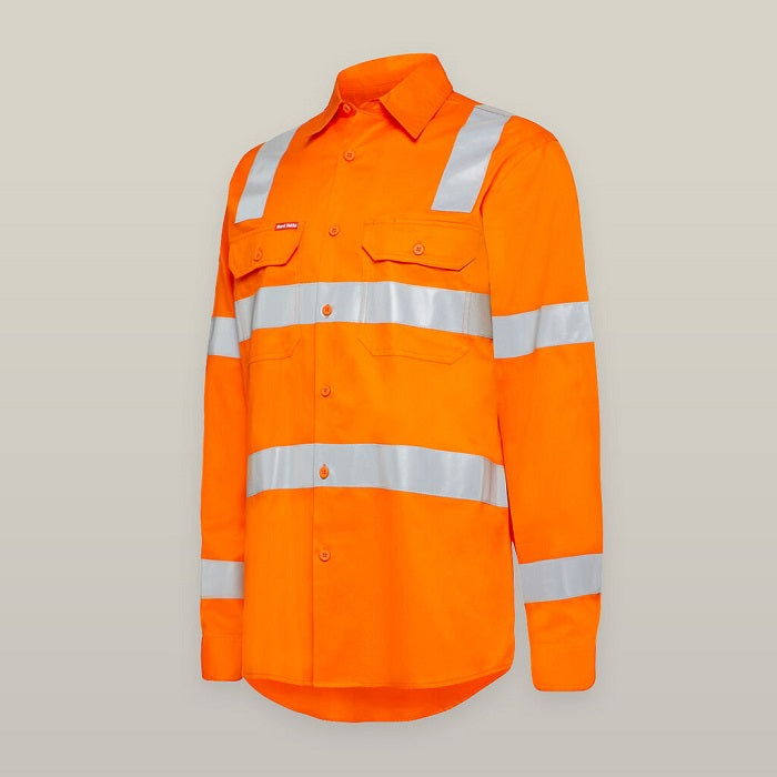 Hard Yakka Y08421 Women's Foundations Biomotion HiVis Taped Long Sleeve Shirt