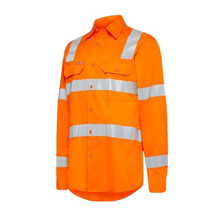 Hard Yakka Y08421 Women's Foundations Biomotion HiVis Taped Long Sleeve Shirt