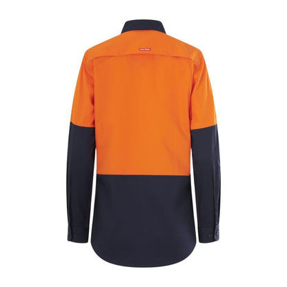 Hard Yakka Y08423 Womens Long Sleeve Hi Vis 2 Tone Vented Shirt