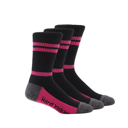 Hard Yakka Y08606 Womens 3PK Crew Socks