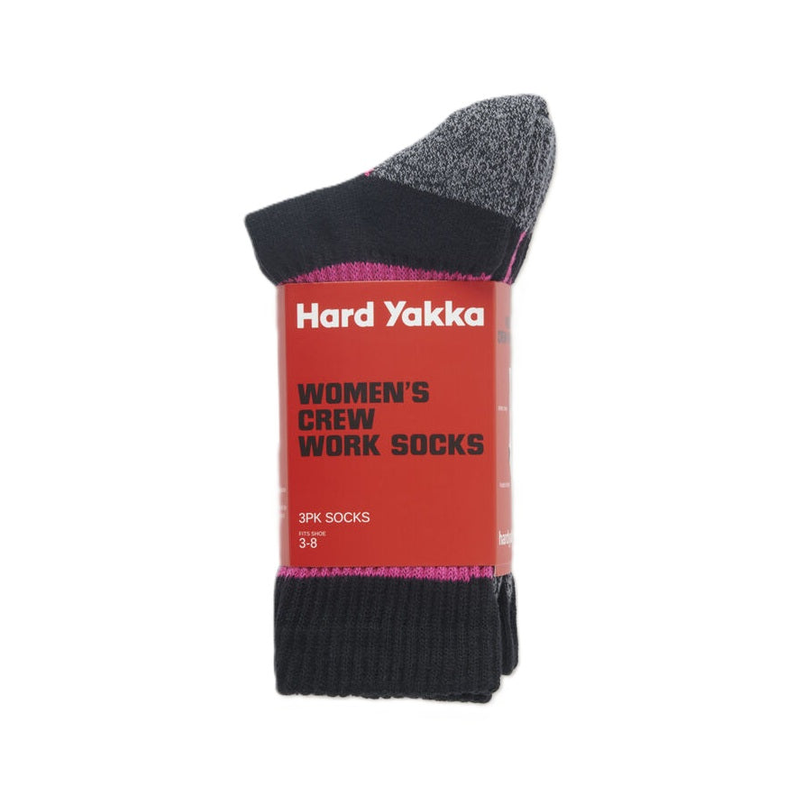 Hard Yakka Y08606 Womens 3PK Crew Socks