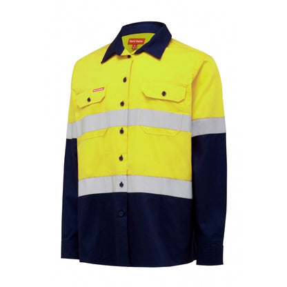 Hard Yakka Y08805 Core Womens HiVis Lightweight 2-Tone Taped Shirt