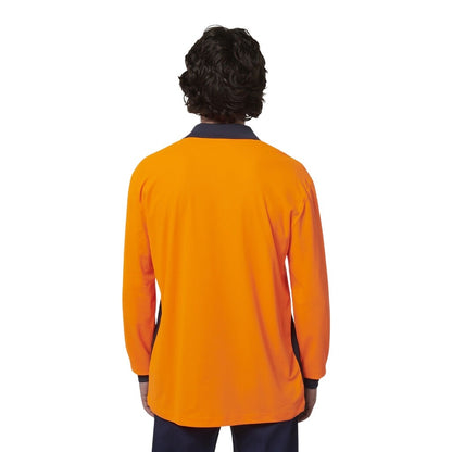 Hard Yakka Y19617 Mens Long Sleeve Hi Vis Polo