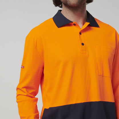 Hard Yakka Y19617 Mens Long Sleeve Hi Vis Polo