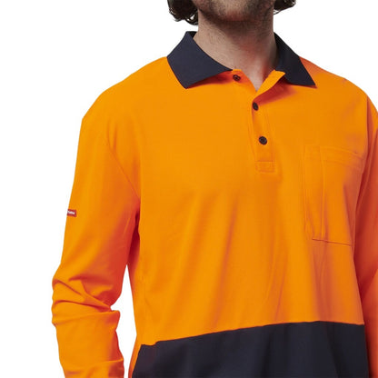 Hard Yakka Y19617 Mens Long Sleeve Hi Vis Polo