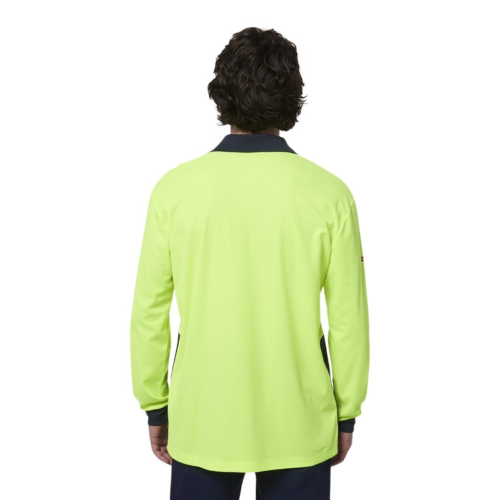 Hard Yakka Y19617 Mens Long Sleeve Hi Vis Polo