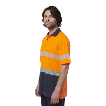 Hard Yakka Y19618 Mens Short Sleeve Hi Vis Taped Polo