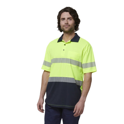 Hard Yakka Y19618 Mens Short Sleeve Hi Vis Taped Polo