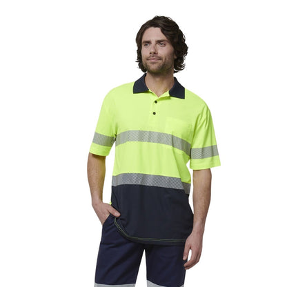 Hard Yakka Y19618 Mens Short Sleeve Hi Vis Taped Polo